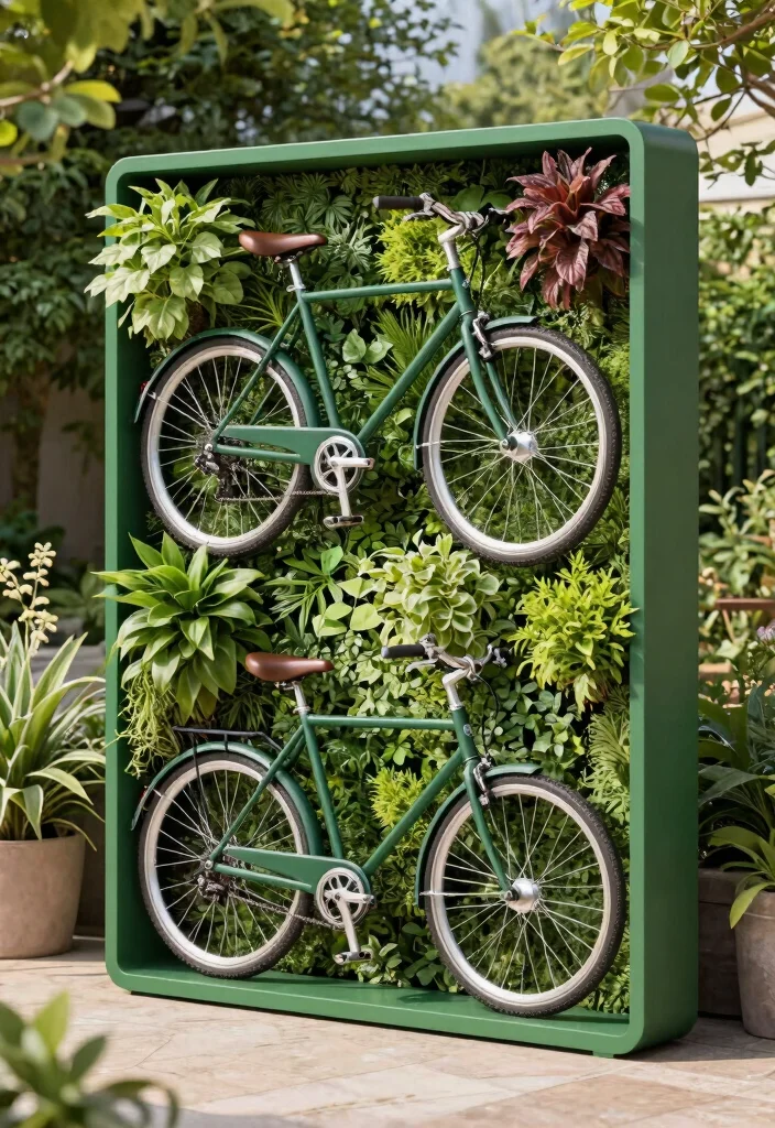 11 Secure Outdoor Bike Storage Ideas for Your Yard 6 11 Secure Outdoor Bike Storage Ideas for Your Yard 6. Green Wall Bike Storage 0