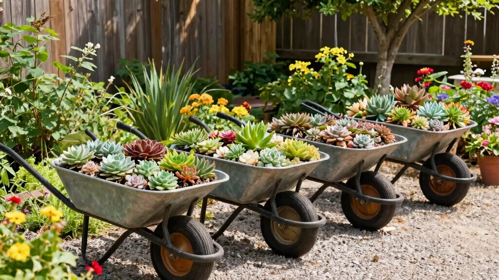 11 Stunning Wheelbarrow Succulent Planter Ideas [Low Care]