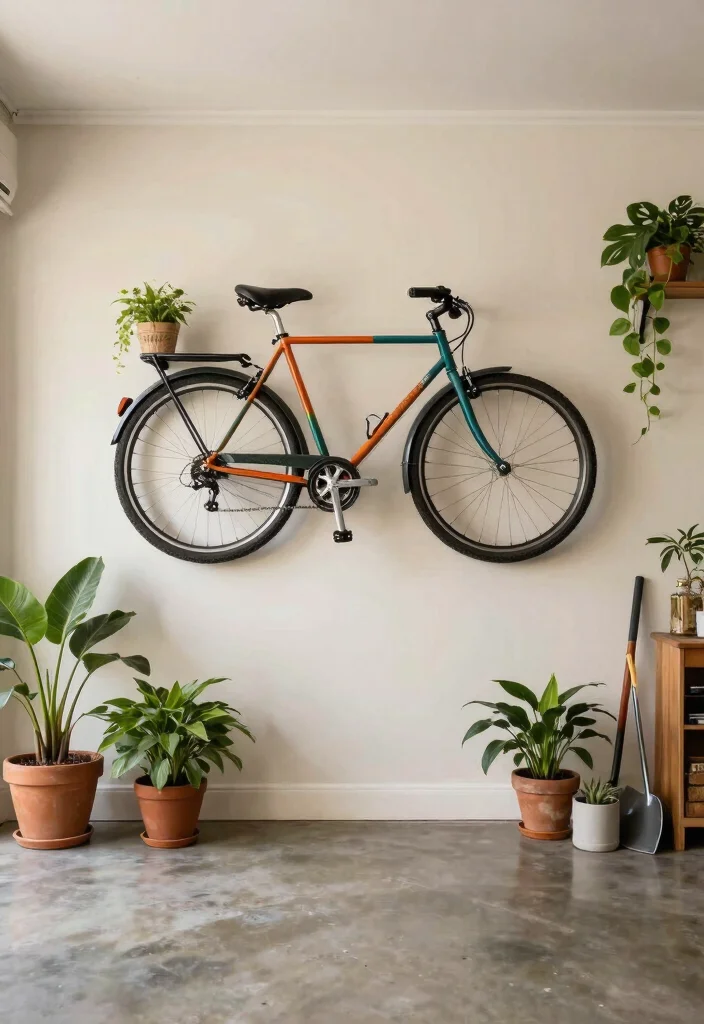 11 Sturdy Garage Bike Storage Ideas Wall Mount Solutions 8. Decorative Bike Wall Art 0