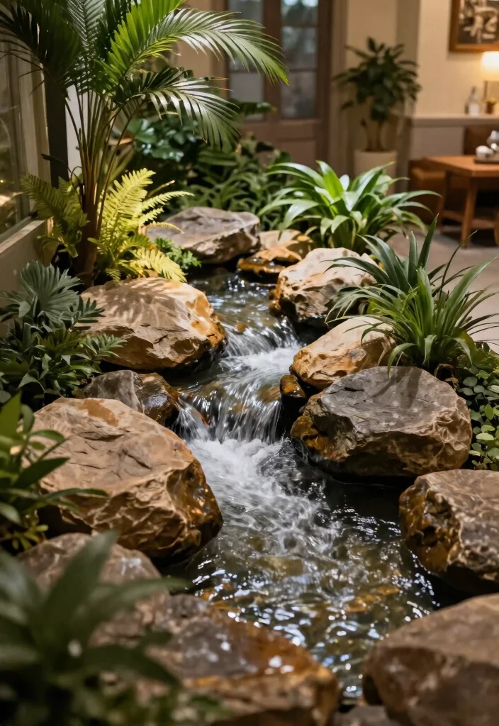 11 Zen Indoor Water Fountain Ideas for a Calming Home 11. Nature Inspired Designs 0