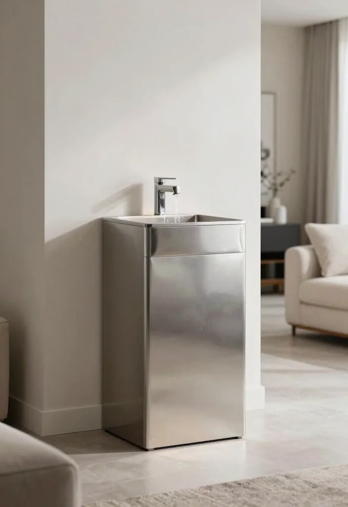 11 Zen Indoor Water Fountain Ideas for a Calming Home 8. Modern Minimalism 0