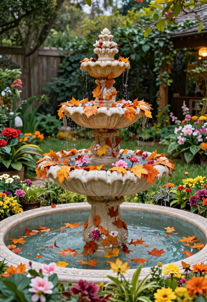 13 Best Animal Crossing Water Fountain Ideas 13. Seasonal Decor Fountain 0