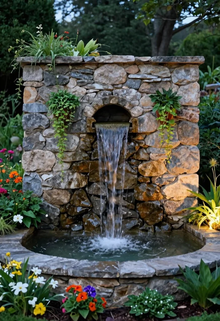 13 Best Animal Crossing Water Fountain Ideas 7. Stone Wall Fountain 0
