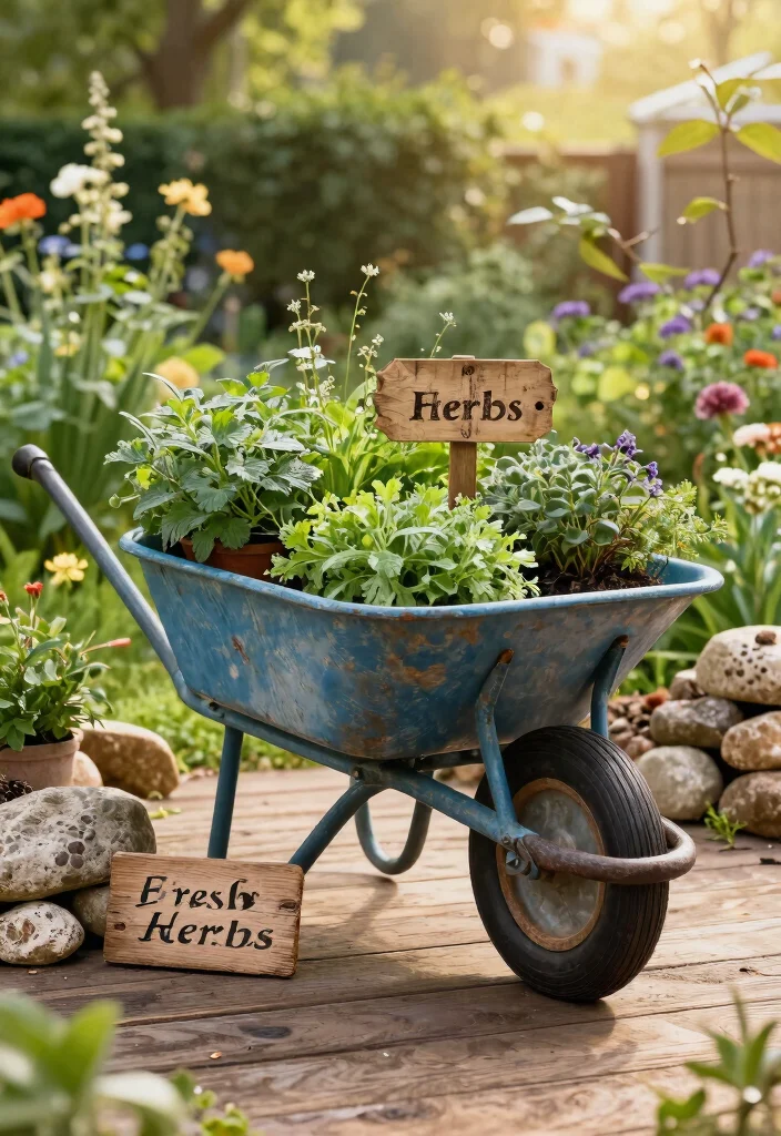 13 Dreamy Spilled Wheelbarrow Planter Ideas (Must Try!) 1 13 Dreamy Spilled Wheelbarrow Planter Ideas Must Try 1. Rustic Farmhouse Charm 0