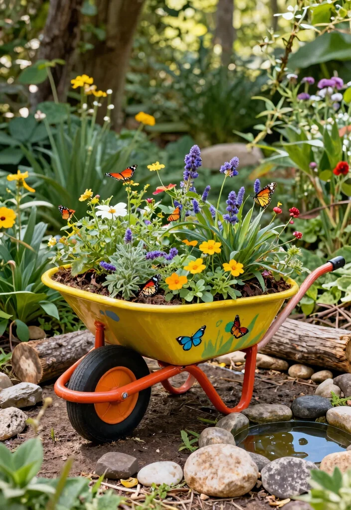 13 Dreamy Spilled Wheelbarrow Planter Ideas (Must Try!) 12 13 Dreamy Spilled Wheelbarrow Planter Ideas Must Try 12. Wildlife Habitat 0