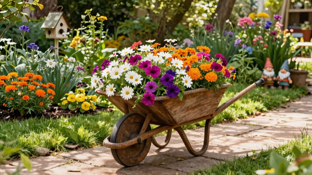 13 Dreamy Spilled Wheelbarrow Planter Ideas (Must Try!)