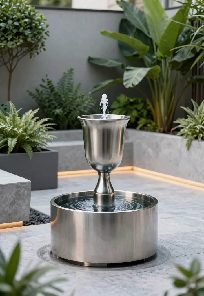 13 Elegant Urn Water Features Fountain Ideas Classic Look 11. Modern Minimalist Urn Fountain 0