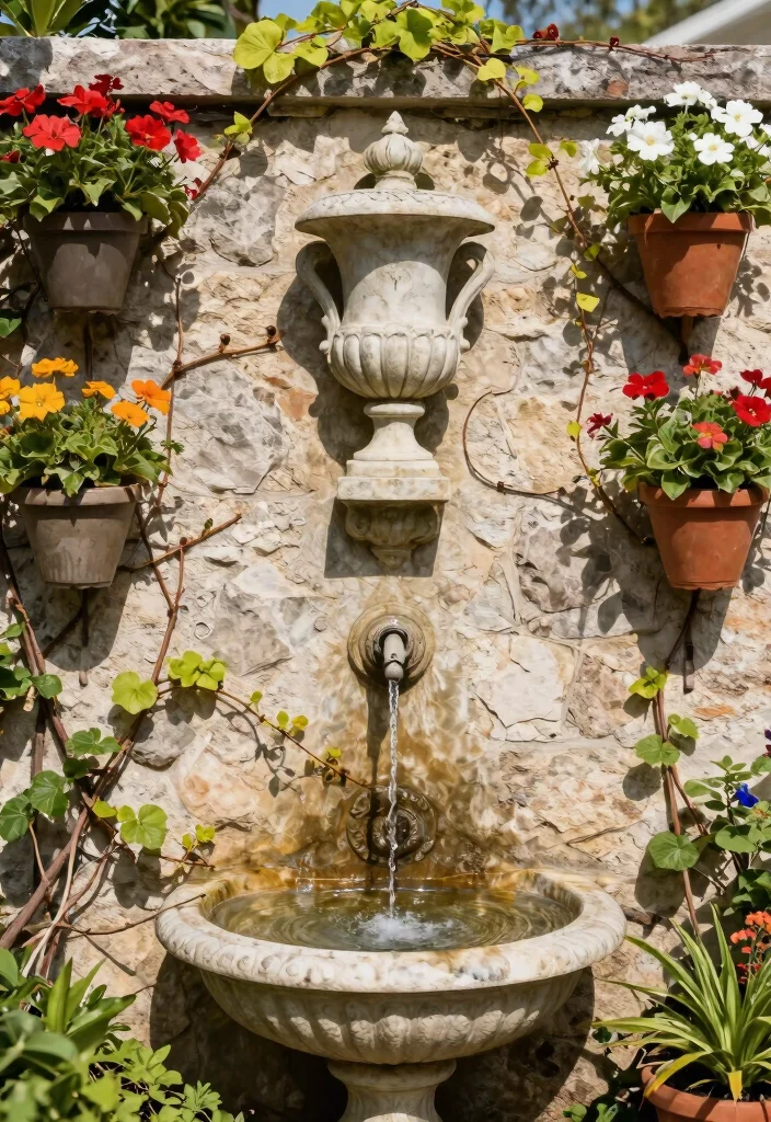 13 Elegant Urn Water Features Fountain Ideas Classic Look 8. Decorative Wall Urn Fountain 0