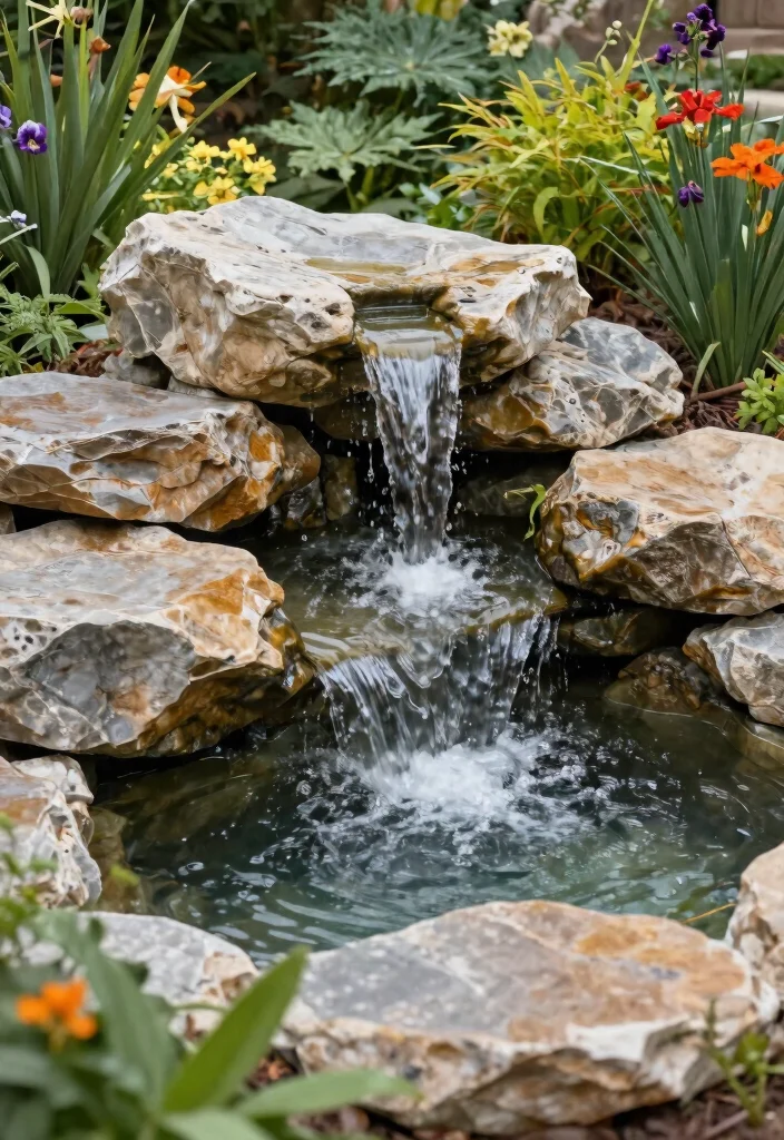 13 Grand Front Yard Water Fountain Ideas Curb Appeal 4. Pondless Water Fountain 0