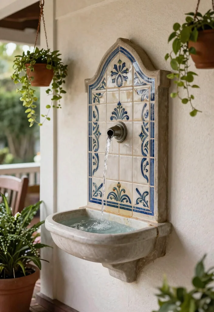 13 Grand Front Yard Water Fountain Ideas Curb Appeal 5. Wall Mounted Water Fountain 0