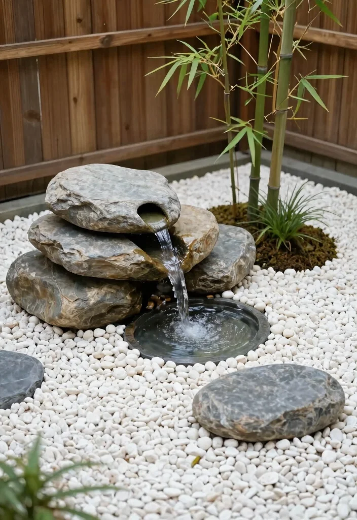 13 Natural Rock Water Fountain Ideas for Your Small Garden 3. Zen Garden Waterfall 0