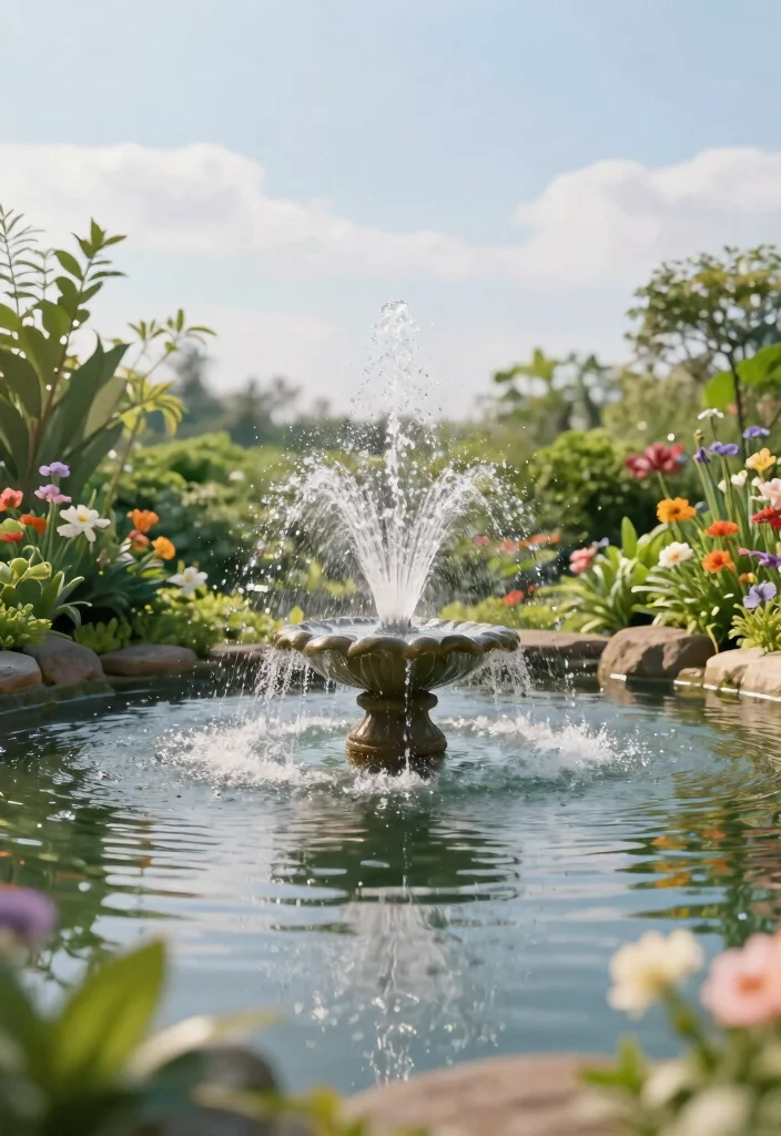 13 Natural Rock Water Fountain Ideas for Your Small Garden 8. Miniature Pond Fountain 0