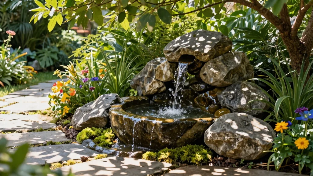 13 Natural Rock Water Fountain Ideas for Your Small Garden