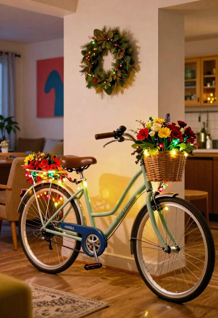 13 Pro Apartment Bike Storage Tips for Tiny Spaces 13. Seasonal Decor for Your Bike 0