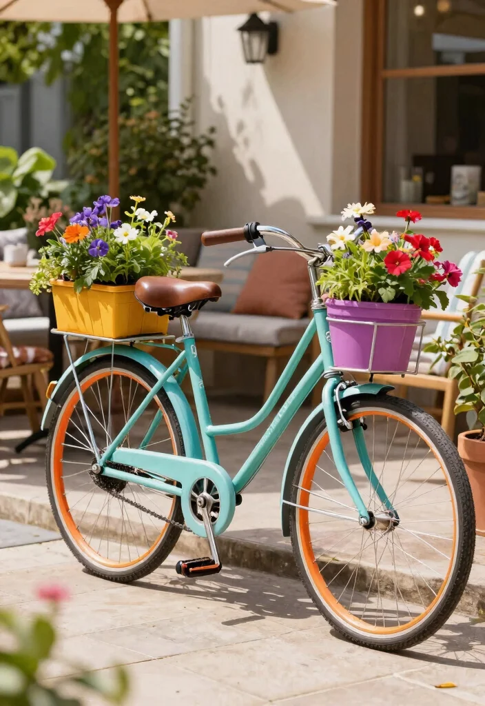 13 Pro Apartment Bike Storage Tips for Tiny Spaces 9. DIY Bike Planter Ideas 0