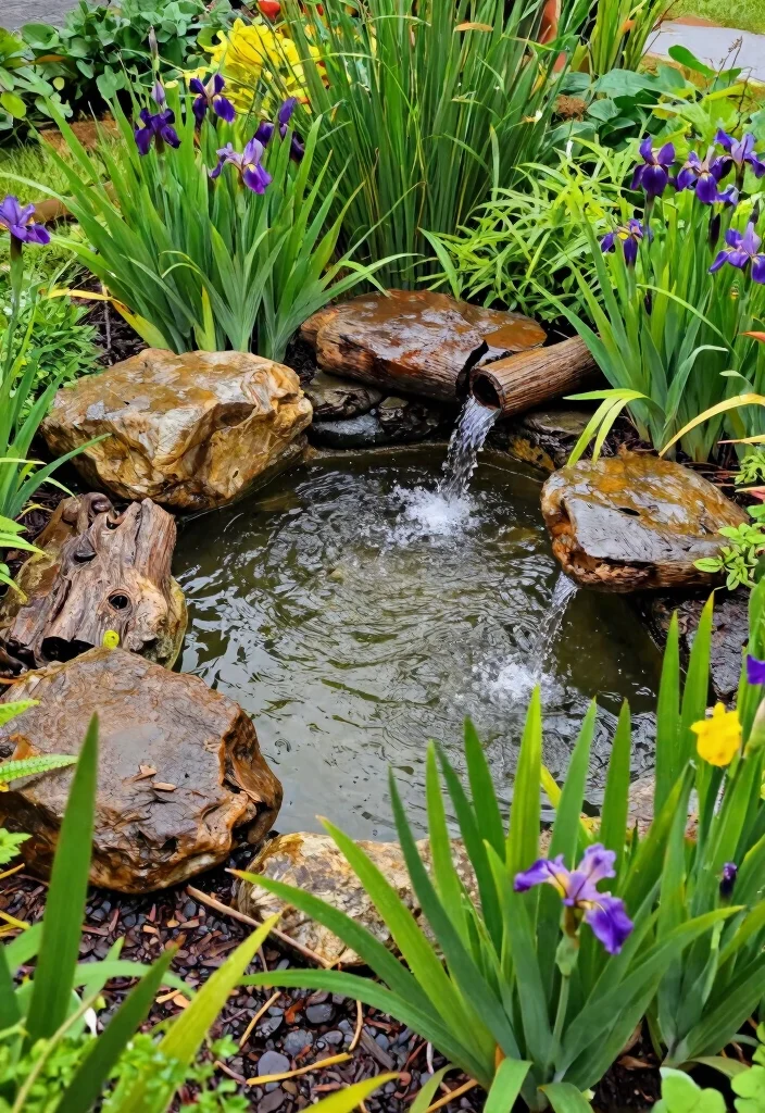 13 Relaxing Bird Bath Pond Ideas for a Backyard Retreat 3. Eco Friendly Rain Garden 0