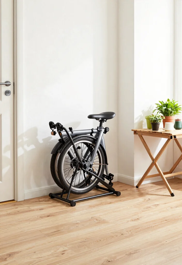 13 Smart Apartment Bike Storage Ideas for Urban Gardeners 9 13 Smart Apartment Bike Storage Ideas for Urban Gardeners 10. Foldable Bike Storage 0
