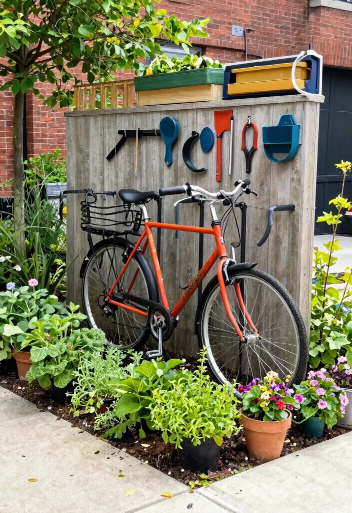 13 Smart Apartment Bike Storage Ideas for Urban Gardeners 11 13 Smart Apartment Bike Storage Ideas for Urban Gardeners 12. Bike Storage Near Garden Areas 0
