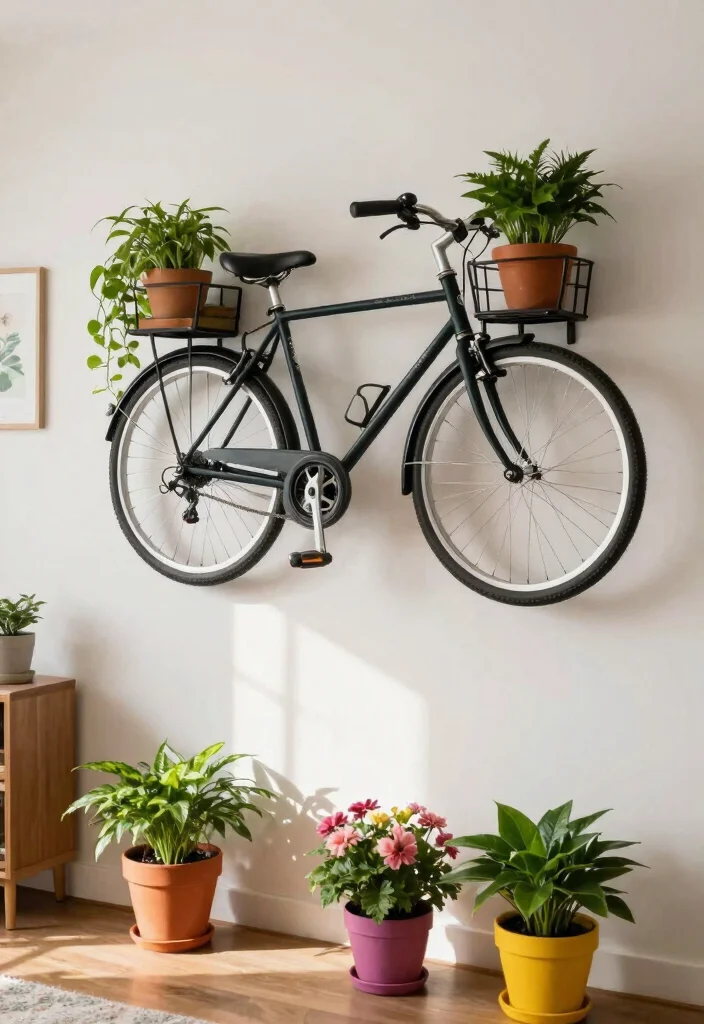 13 Smart Apartment Bike Storage Ideas for Urban Gardeners 12 13 Smart Apartment Bike Storage Ideas for Urban Gardeners 13. Seasonal Bike Hanger 0