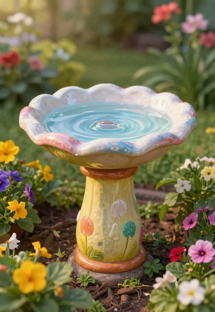 13 Unique Repurposed Bird Bath Ideas to Upcycle Junk 7. Upside Down Fruit Basket 0
