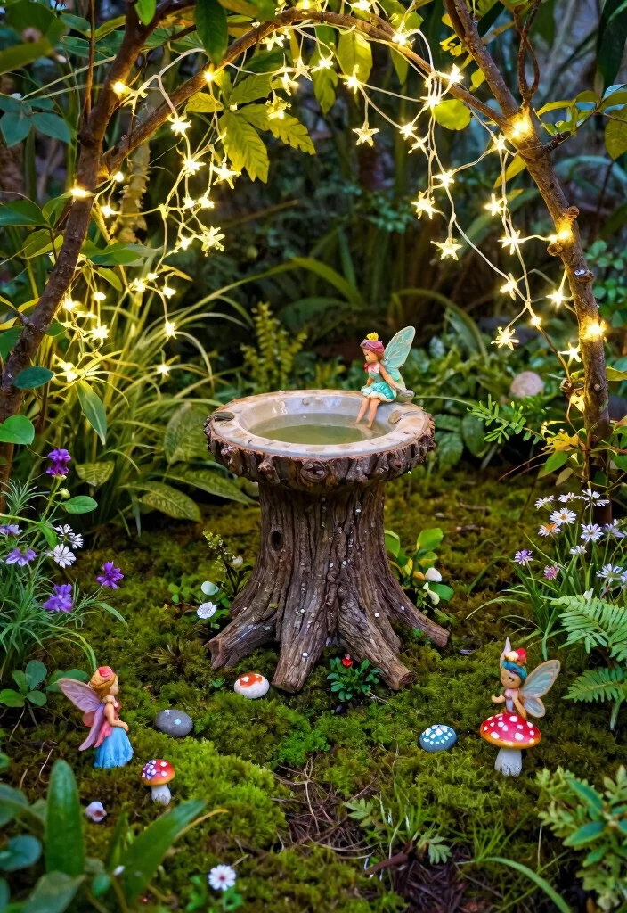13 Whimsical Bird Bath Fairy Garden Ideas Kids Will Love 1. Enchanted Forest Theme 0