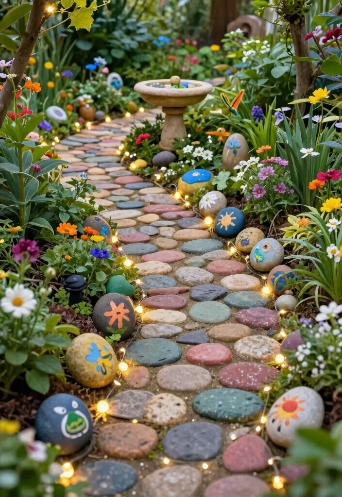 13 Whimsical Bird Bath Fairy Garden Ideas Kids Will Love 4. Whimsical Fairy Pathway 0