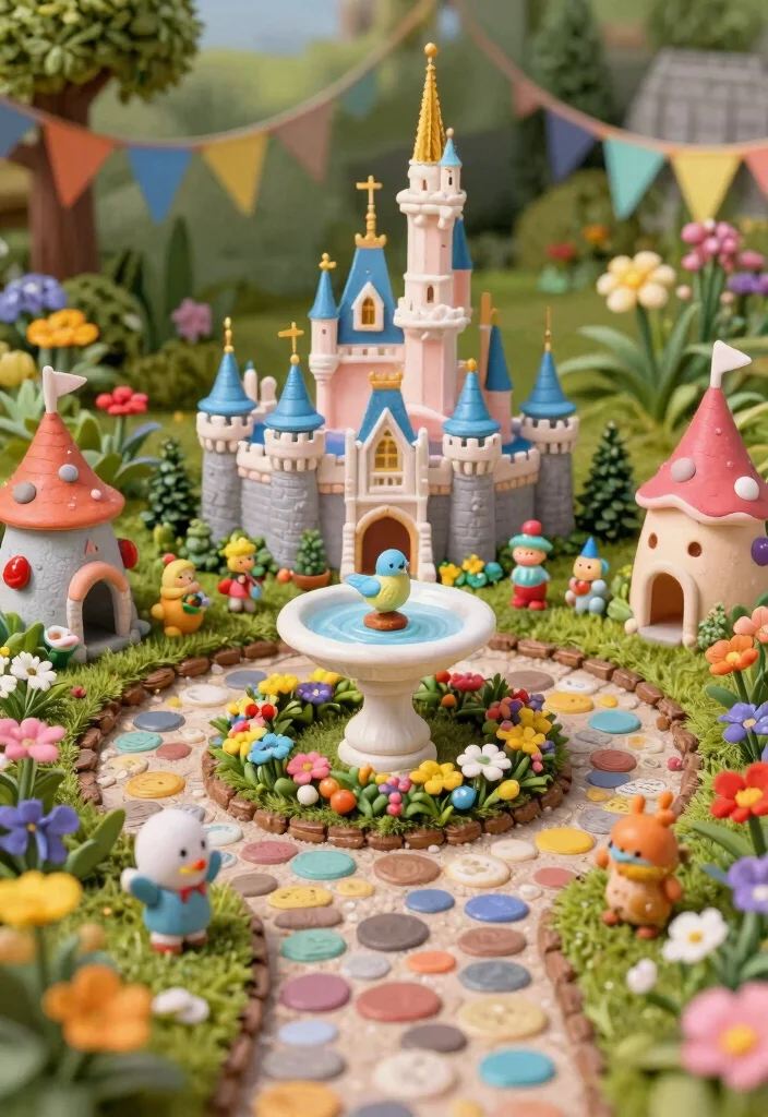 13 Whimsical Bird Bath Fairy Garden Ideas Kids Will Love 6. Fantasy Castle Garden 0