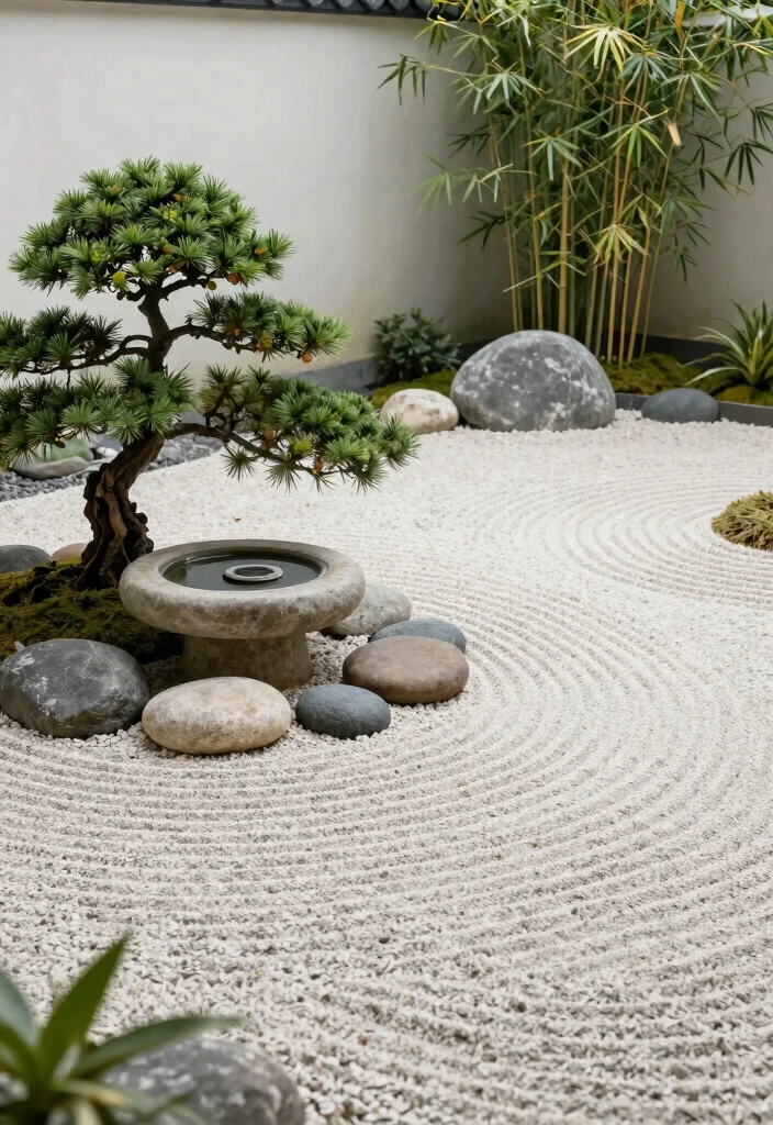 13 Whimsical Bird Bath Fairy Garden Ideas Kids Will Love 7. Tranquil Zen Garden 0