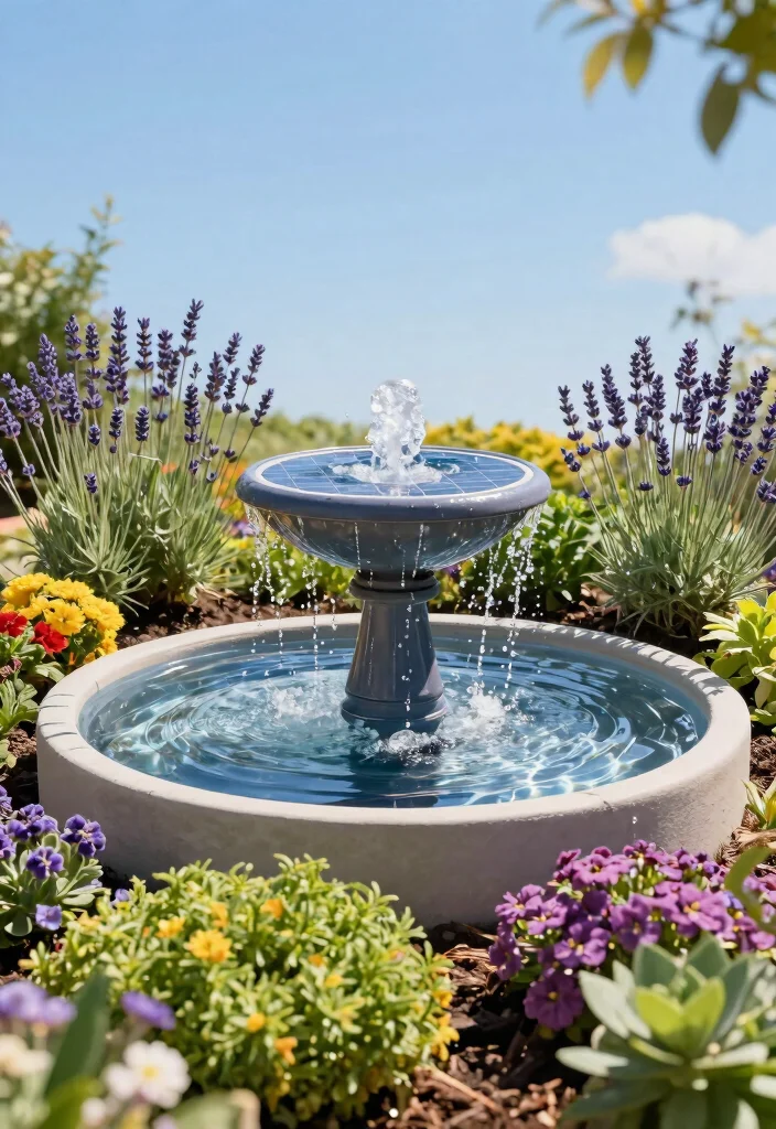15 Beautiful Water Fountain Planter Garden Ideas Must See 10. Solar Powered Fountain Planters 0