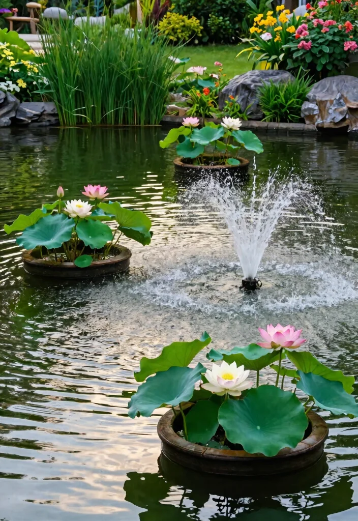 15 Beautiful Water Fountain Planter Garden Ideas Must See 6. Floating Planters with Water Features 0