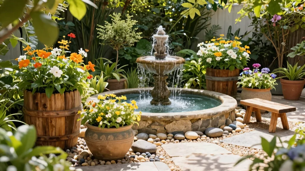 15 Beautiful Water Fountain Planter Garden Ideas [Must See]