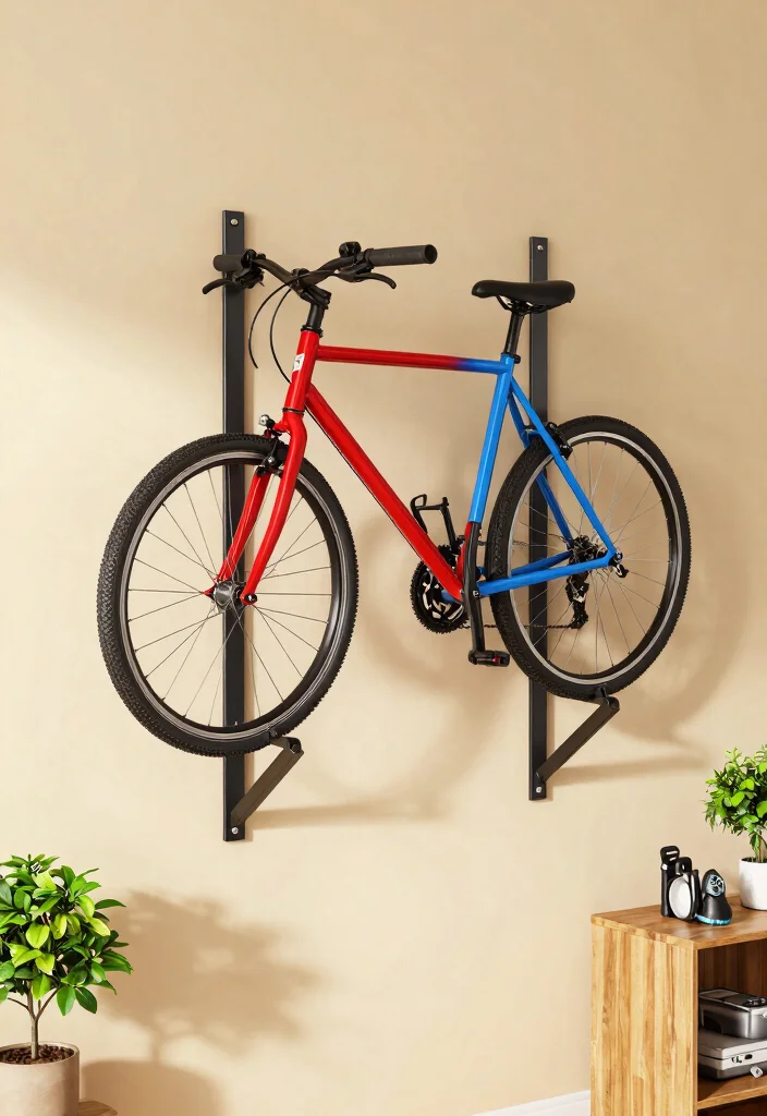 15 Best Garage Bicycle Storage Ideas to Free Up Space 1. Vertical Wall Racks 0