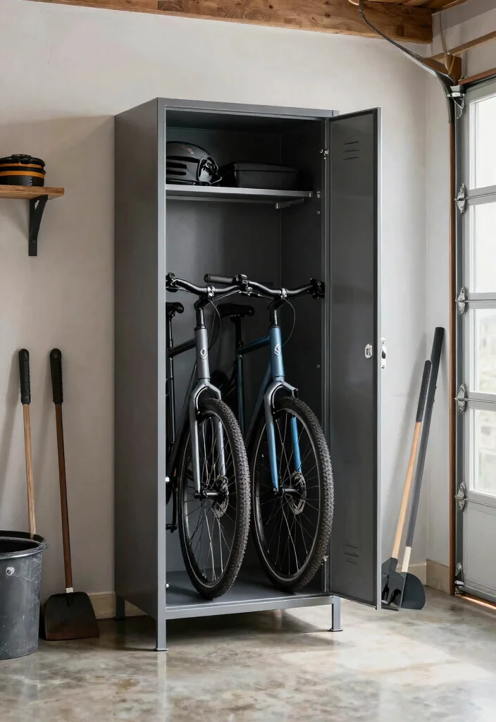 15 Best Garage Bicycle Storage Ideas to Free Up Space 13. Bike Lockers 0