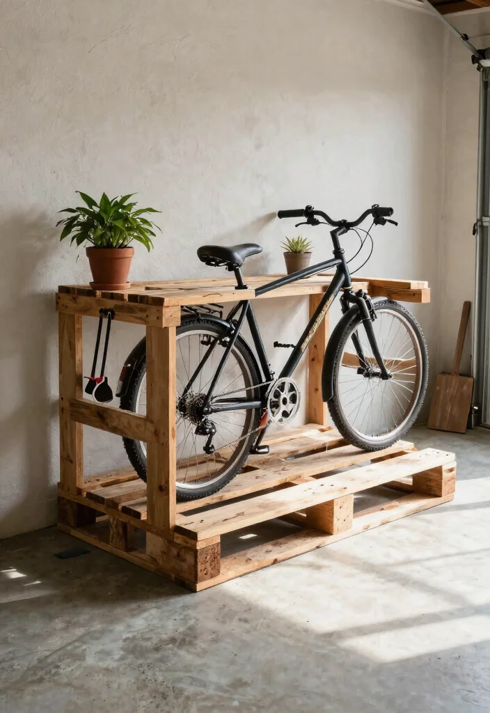 15 Best Garage Bicycle Storage Ideas to Free Up Space 3. DIY Pallet Racks 0