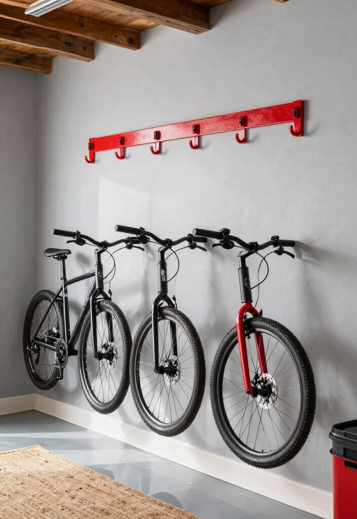 15 Best Garage Bicycle Storage Ideas to Free Up Space 6. Bike Hooks and Hangers 0