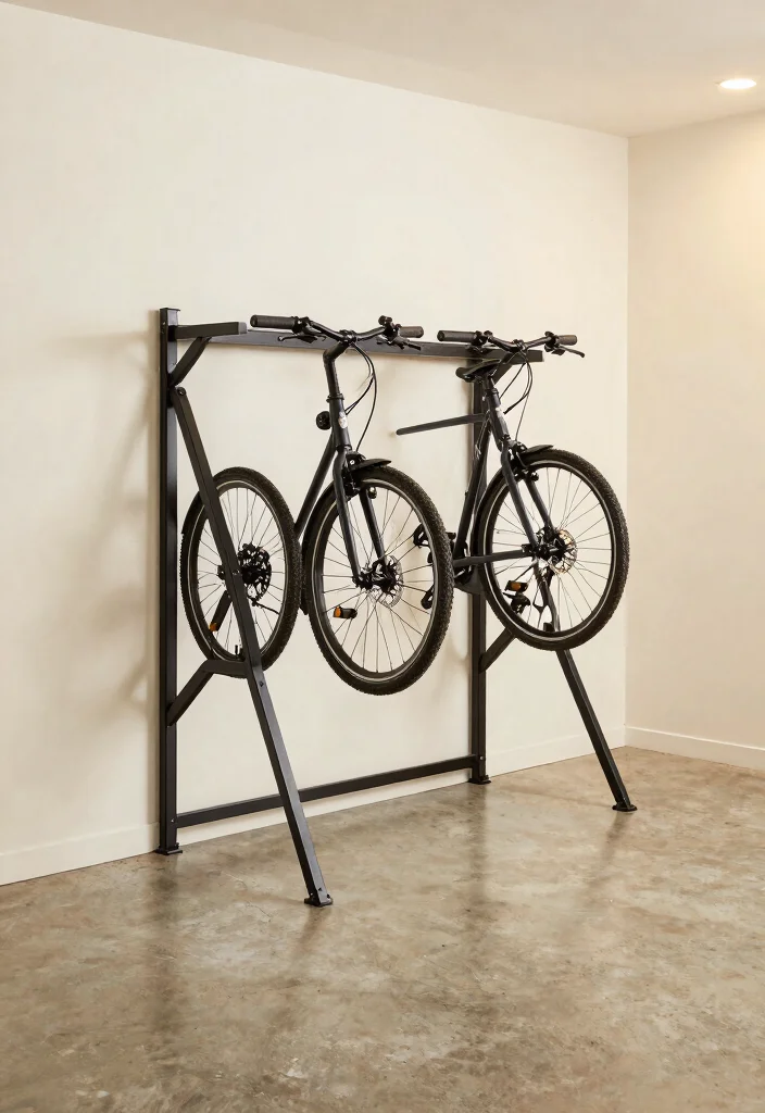 15 Best Garage Bicycle Storage Ideas to Free Up Space 7. Folding Bike Racks 0