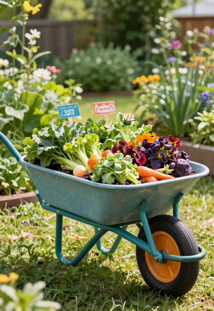 15 Clever Vintage Wheelbarrow Ideas Repurpose and Upcycle 5. Planter Box on Wheels 0