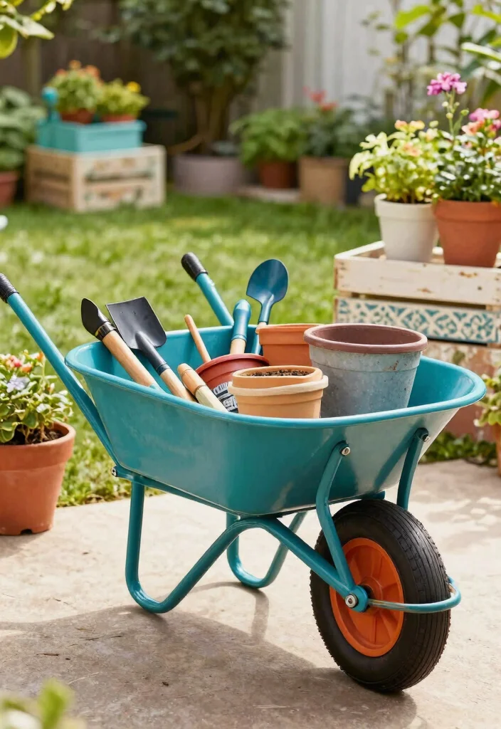 15 Clever Vintage Wheelbarrow Ideas Repurpose and Upcycle 9. Vintage Wheelbarrow Storage 0