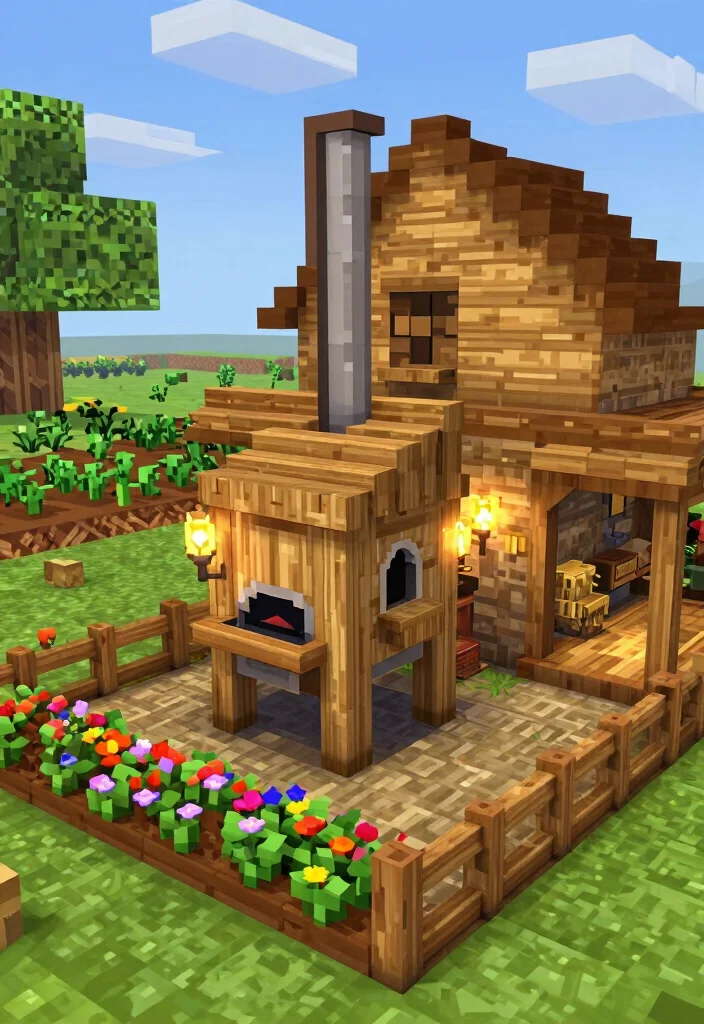 15 Creative Minecraft Smoker Ideas for Your Virtual Base 1. Rustic Farmhouse Smoker 0