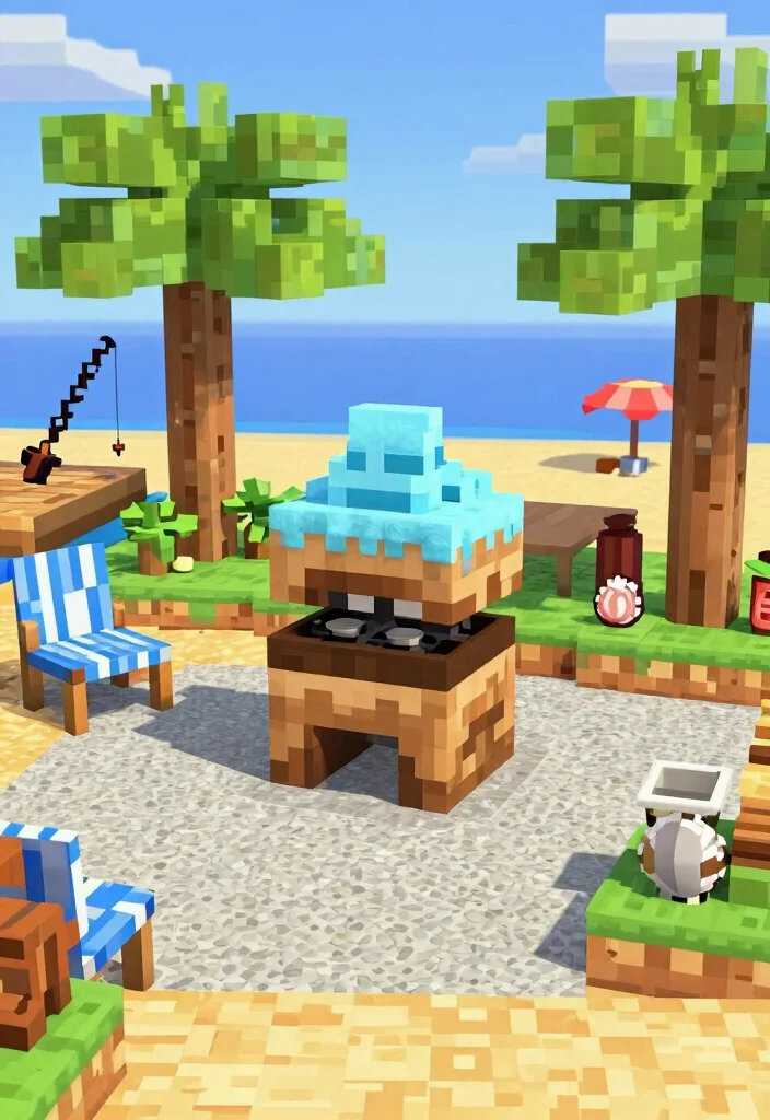 15 Creative Minecraft Smoker Ideas for Your Virtual Base 4. Coastal Culinary Corner 0