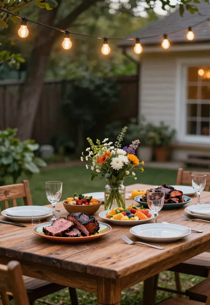 15 Drool Worthy Smoker Picture Ideas for Food Photography 14. Backyard Dining Setup 0