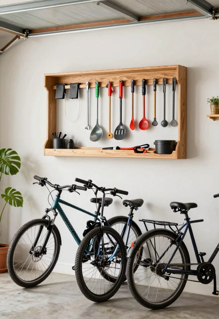 15 Expert Garage Bike Storage Tips for a Clean Layout 10. Hang a Gardening Tool Organizer 0