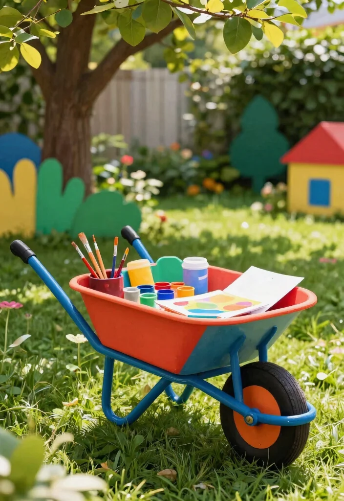15 Genius Repurposed Wheelbarrow Ideas You Have to See 15. Craft Station for Kids 0