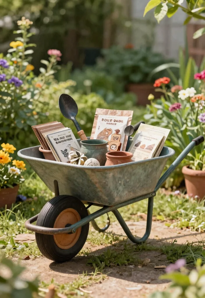15 Genius Repurposed Wheelbarrow Ideas You Have to See 6. Vintage Display Stand 0