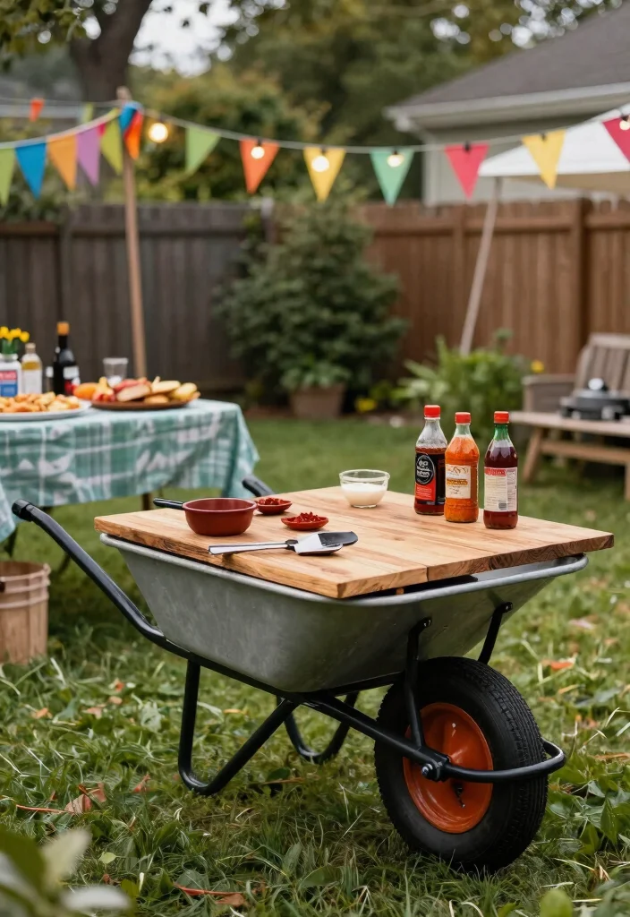 15 Genius Repurposed Wheelbarrow Ideas You Have to See 8. Barbecue Station 0