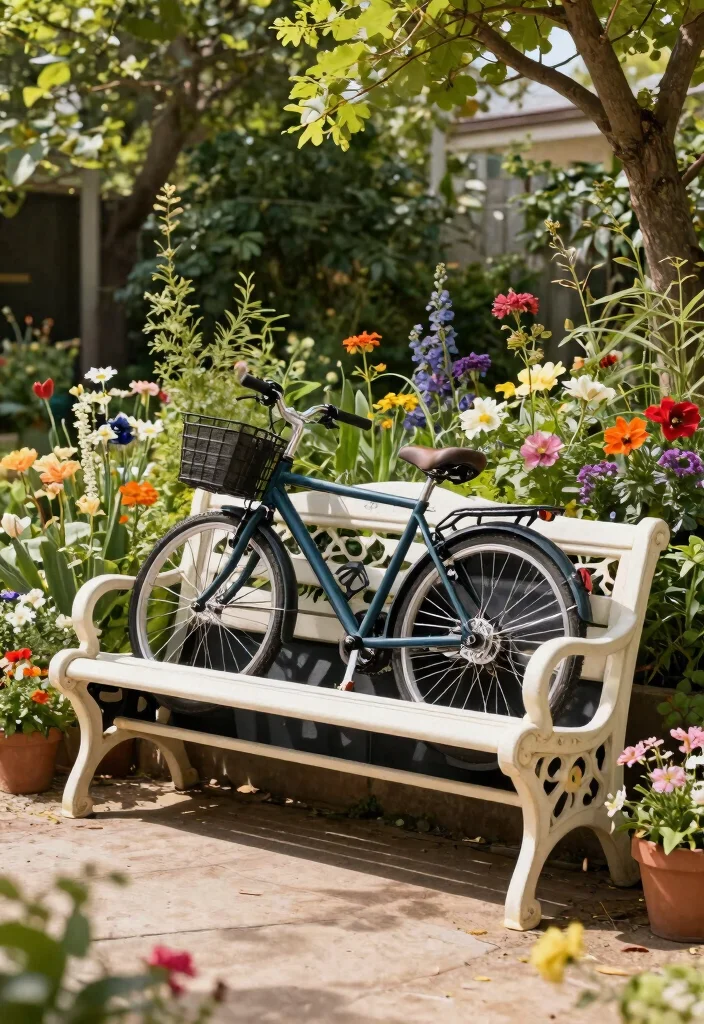 15 Genius Space Saving Bike Storage Tips for Urban Gardeners 11. Bike Friendly Garden Furniture Multi Purpose 0