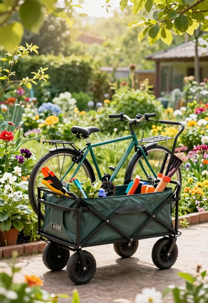 15 Genius Space Saving Bike Storage Tips for Urban Gardeners 14. Double Duty Bike Storage and Gardening Tools 0