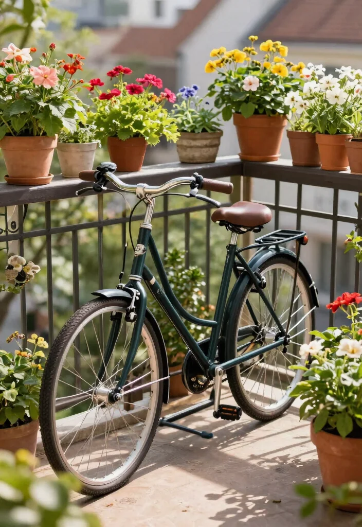 15 Genius Space Saving Bike Storage Tips for Urban Gardeners 3. Balcony Bike Hangars Outdoor Convenience 0