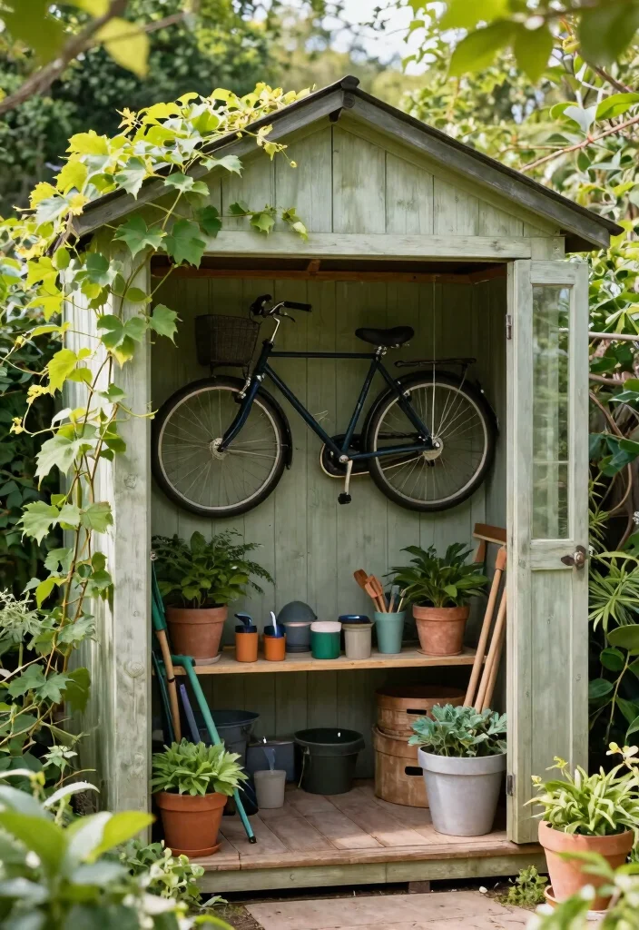 15 Genius Space Saving Bike Storage Tips for Urban Gardeners 5. Garden Shed Bike Storage Hideaway Haven 0