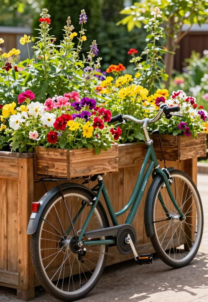 15 Genius Space Saving Bike Storage Tips for Urban Gardeners 6. Bike Friendly Planter Boxes Dual Purpose 0